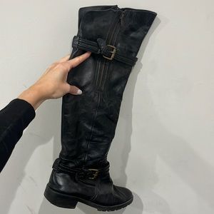 STEVEN over the knee combat boot